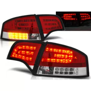 LED TAIL LIGHTS RED WHITE fits AUDI A4 B7 11.04-03.08 SEDAN
