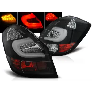 LED BAR TAIL LIGHTS BLACK fits SKODA FABIA II 07- 06.14