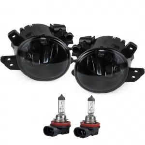 Clear glass fog lights black for Mercedes C-Class W204 CL C216 GLK X204