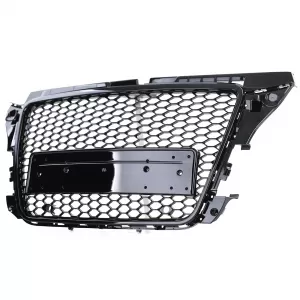Honeycomb Sport Grille Gloss Black without Emblem for Audi A3 8P 08-13-image-6276875