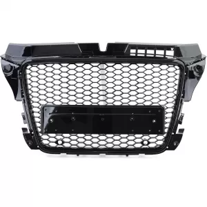 Honeycomb Sport Grille Gloss Black without Emblem for Audi A3 8P 08-13-image-6276876