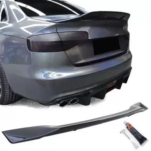 image-64-Ducktail hátsó spoiler fényes fekete Audi A4 8K 07-15 sedan