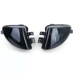 Clear glass fog lights black smoke suitable for BMW F10 F11 GT F07 10-13-image-6276956