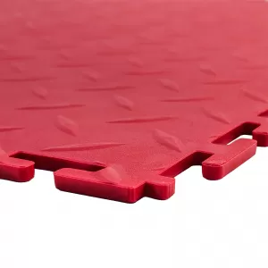 RAMROXX Performance PVC Tile Showroom Floor Ribbed Floor Red 50x50cm-image-6276962