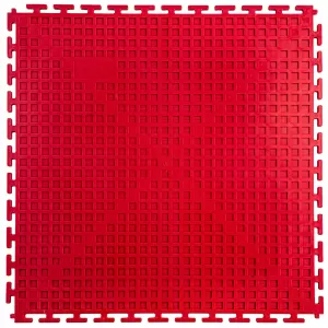 RAMROXX Performance PVC Tile Showroom Floor Ribbed Floor Red 50x50cm-image-6276964
