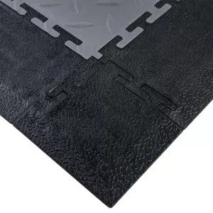 RAMROXX Corner Piece for Performance PVC Floor Tile Black 6x6cm