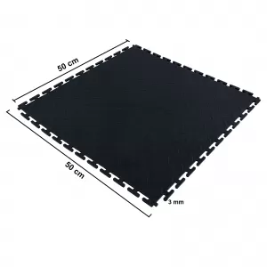 RAMROXX Performance PVC Tile Showroom Garage Floor Black 50x50cm-image-6276976