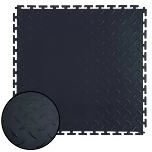 RAMROXX Performance PVC Tile Showroom Garage Floor Black 50x50cm-image-6276977
