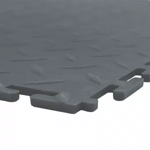RAMROXX Performance PVC Tile Showroom Floor Ribbed Floor Grey 50x50cm-image-6276984