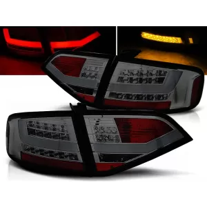 LED TAIL LIGHTS SMOKE fits AUDI A4 B8 08-11 SEDAN
