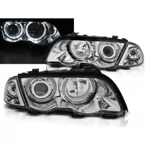 HEADLIGHTS ANGEL EYES LED CHROME fits BMW E46 05.98-08.01 S/T