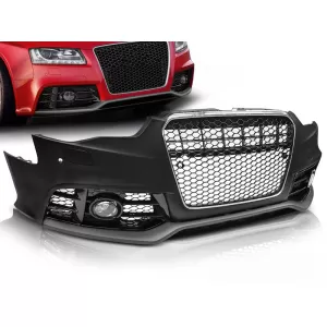 FRONT BUMPER SPORT CHROME BLACK PDC fits AUDI A5 11-16