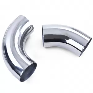 Aluminum power intake pipe set polished universal for sports air filter-image-6277203