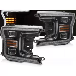 LED HEADLIGHTS BLACK DRL fits FORD F150 MK13 17-20