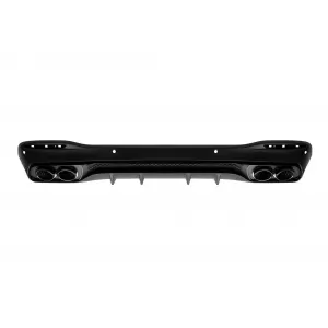 image-11-Rear Diffuser with Silver Exhaust Muffler Tips suitable for Mercedes GLE W167 SUV V167 Sport Line (2019-Up) GLE53 Design