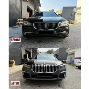 Kit carrosserie pour BMW Série 7 F01 2008-2015 Conversion au design G12 restylé-image-6329896