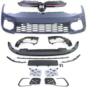 Sportliche Frontschürze mit Grill und LED-Nebelscheinwerfern, geeignet für VW Golf 8, einschließlich GTI ab 19-image-6277953