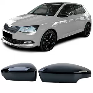 image-25-Replacement mirror caps set black gloss fits Skoda Fabia NJ 2014-2022