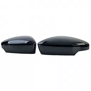 Replacement mirror caps set black gloss fits Skoda Fabia NJ 2014-2022-image-6277988