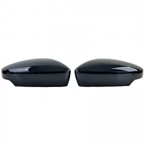 Replacement mirror caps set black gloss fits Skoda Fabia NJ 2014-2022-image-6277989