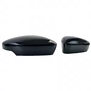 Replacement mirror caps set black gloss fits Skoda Fabia NJ 2014-2022-image-6277990