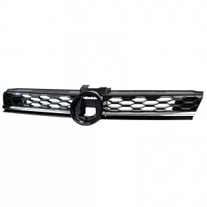 Honeycomb Radiator Grille Gloss Black with Chrome Trim for VW Golf 7 Facelift 17-20-image-6278037