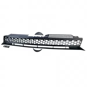 Sport Kühlergrill Schwarz Glanz ohne Emblem für VW Golf 6 auch GTI + R-image-6278073