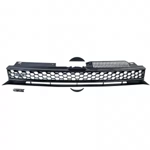 Sport Kühlergrill Schwarz Glanz ohne Emblem für VW Golf 6 auch GTI + R-image-6278074