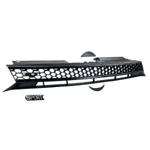 Sport Kühlergrill Schwarz Glanz ohne Emblem für VW Golf 6 auch GTI + R-image-6278075