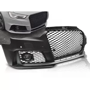 FRONT BUMPER SPORT GLOSSY BLACK PDC fits AUDI A3 12-16