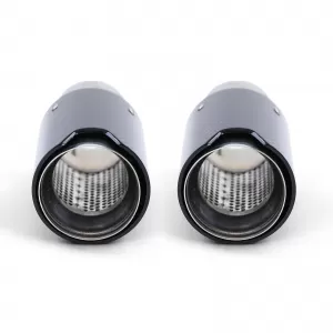 2x 90mm țeavă de eșapament din carbon cu absorber, potrivită pentru BMW Seria 1 E81 E82 E87 E88 2004-13-image-6278547