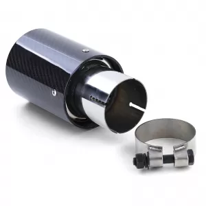 2x 90mm țeavă de eșapament din carbon cu absorber, potrivită pentru BMW Seria 1 E81 E82 E87 E88 2004-13-image-6278549