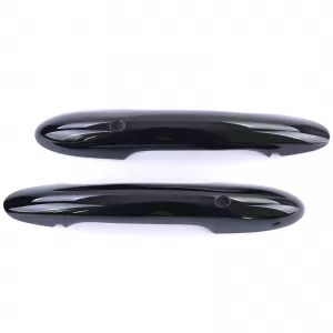 Capace pentru mânerele ușilor de culoare neagră lucioasă, potrivite pentru Mini F55 F56 F57 cu acces confortabil-image-6278580