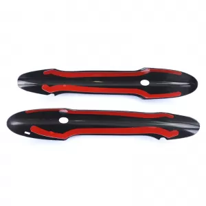 Capace pentru mânerele ușilor de culoare neagră lucioasă, potrivite pentru Mini F55 F56 F57 cu acces confortabil-image-6278581