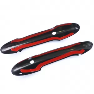 Capace pentru mânerele ușilor de culoare neagră lucioasă, potrivite pentru Mini F55 F56 F57 cu acces confortabil-image-6278582