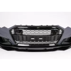 Paraurti anteriore per Audi A6 C8 4K 2018+ RS6 Look Griglia Centrale Nero lucido-image-6328299