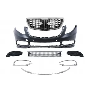 Paraurti anteriore per Mercedes Classe V W447 2014-2019 Sport Line Design Griglia inferiore-image-6328020