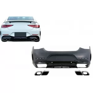 image-19-Rear Bumper suitable for Mercedes CLS-Class C257 Sedan (2018-Up)