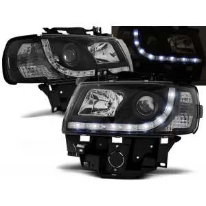 HEADLIGHTS DAYLIGHT BLACK fits VW T4 08.96-03.03 BUS
