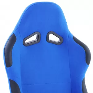 Scaun sport tip bucket Race1 cu șine, țesătură albastră-image-6278703