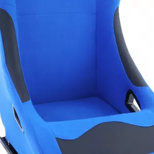 Scaun sport tip bucket Race1 cu șine, țesătură albastră-image-6278705