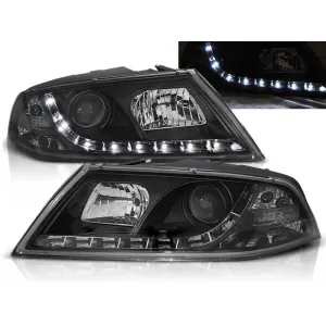 HEADLIGHTS DAYLIGHT BLACK fits SKODA OCTAVIA 2 03.04- 08