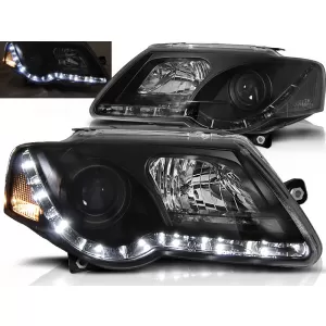 HEADLIGHTS DAYLIGHT BLACK fits VW PASSAT B6 3C 03.05-10