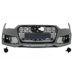 image-42-Front Bumper With Central Grille suitable for Audi A7 4G Facelift (2015-2018) RS7 Design