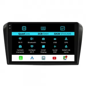 Dedicated Navigation suitable for Mazda 2 (2007-2014), 9 Inch, 2Gb RAM, 32Gb Storage, Android Auto, Carplay - NAVCAM6030556