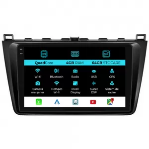 Dedicated Navigation suitable for Mazda 2 (2007-2014), QuadCore, 9 Inch, 4Gb Ram, 64Gb Storage, Android Auto, Carplay - NAVCAM6030562