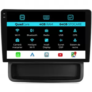 Dedicated Navigation suitable for Renault Trafic (2010 - 2014), QuadCore, 10 Inch, 4Gb Ram, 64Gb Storage, Android Auto, Carplay - NAVCAR6030582