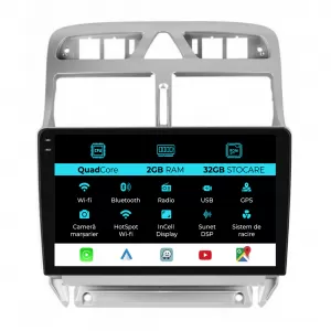 Dedicated Navigation suitable for Peugeot 307 (2000 - 2013), 9 Inch, 2Gb RAM, 32Gb Storage, Android Auto, Carplay - NAVCAP6030591