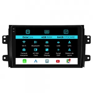 Dedicated Navigation suitable for Suzuki SX4 (2006 - 2014), 9 Inch, 4Gb Ram, 64Gb Storage, Android Auto, Carplay - NAVCAS6030633