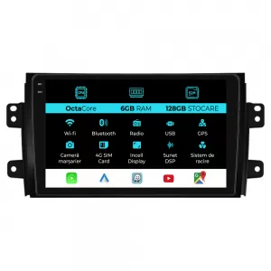 Dedicated Navigation suitable for Suzuki SX4 (2006 - 2014), 9 Inch, 6Gb Ram, 128Gb Storage, Android Auto, Carplay - NAVCAS6030634